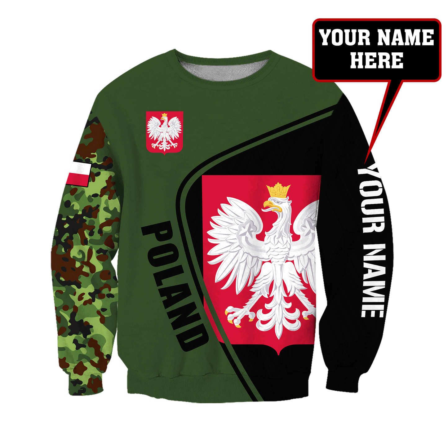 Personalized Polska 3D All Over Printed Unisex Hoodie