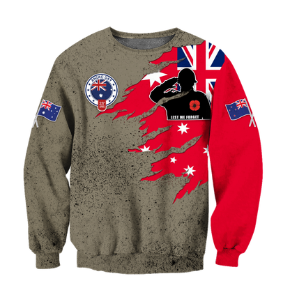 Tmarc Tee Anzac day remembrance Kiwi and Australia uniforms 3D print shirt