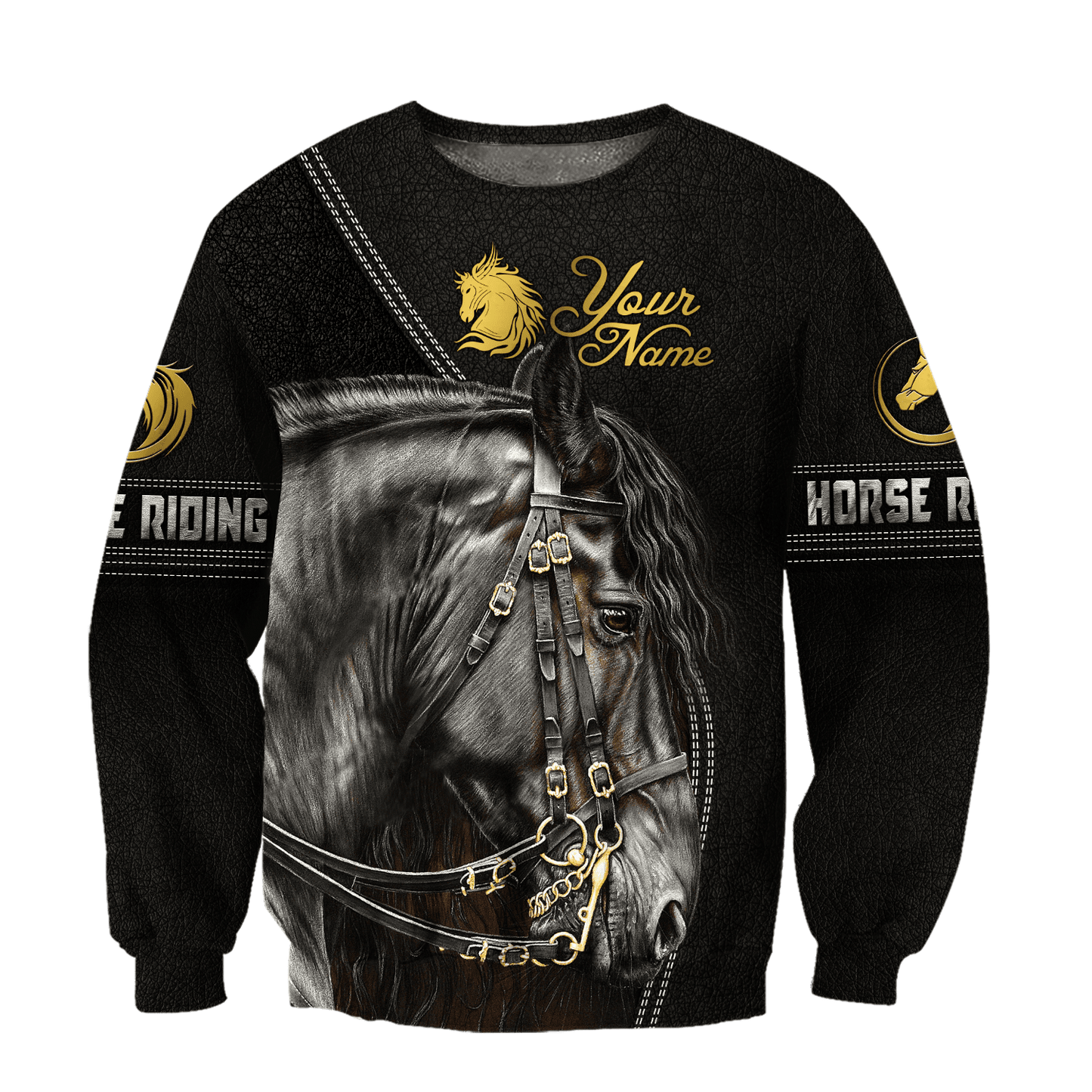 Personalized Name Rodeo 3D All Over Printed Unisex Shirts Black Horse