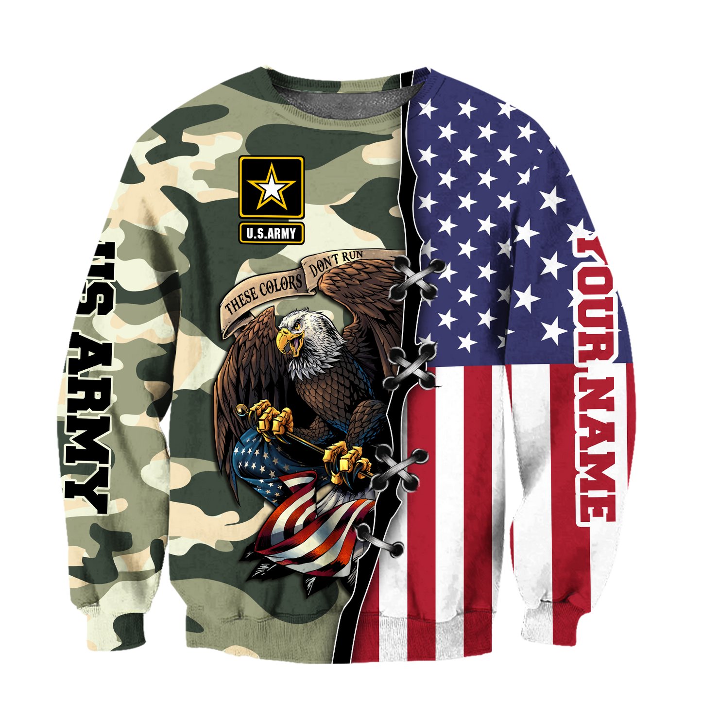 US Veteran Personalized name 3D All Over Printed Unisex Hoodie