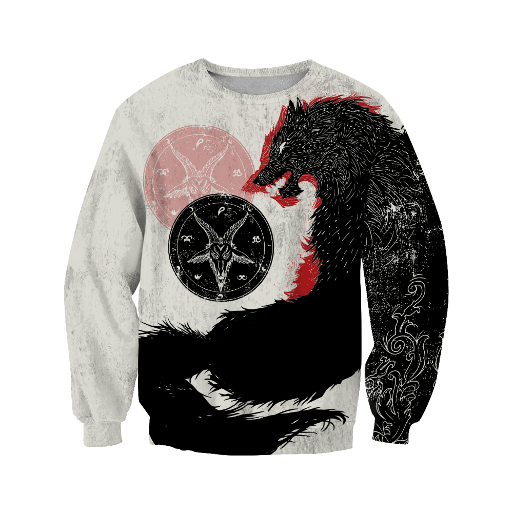 Satanic Wolf Hoodie For Men And Women