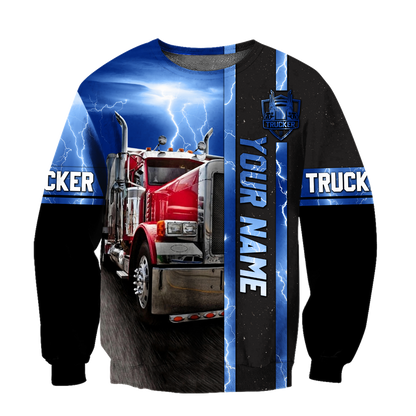 Personalized Name Trucker 3D All Over Printed Unisex Shirts