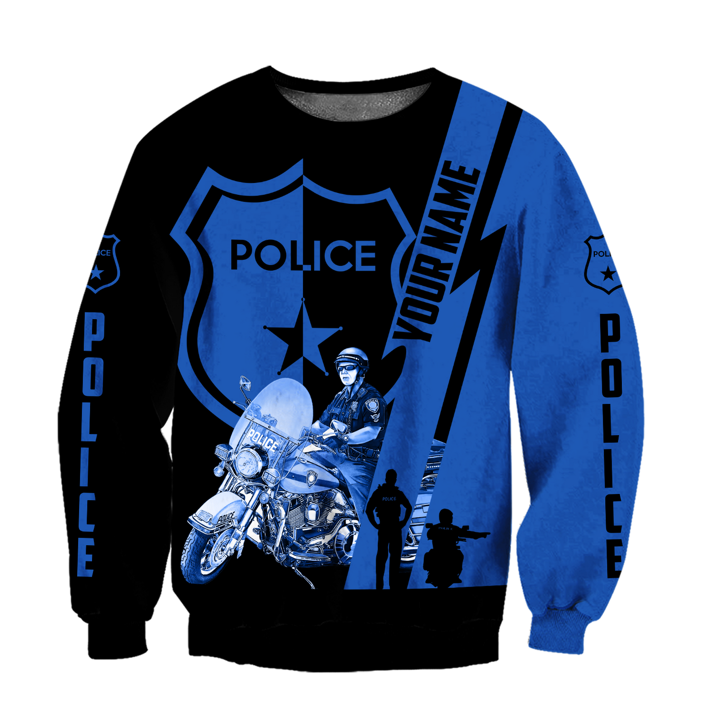 Customize Name Police 3D All Over Printed Unisex Shirts Thin Blue Line
