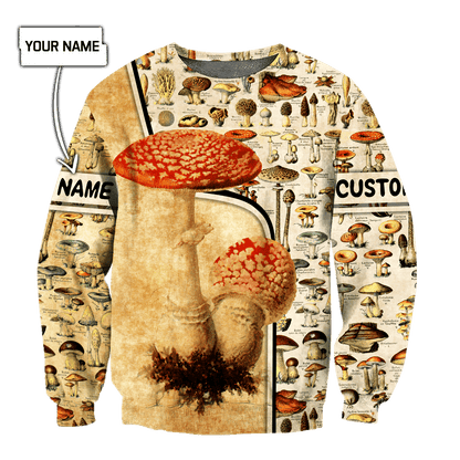 Customize Name Mushroom Hippie 3D All Over Printed Unisex Shirts