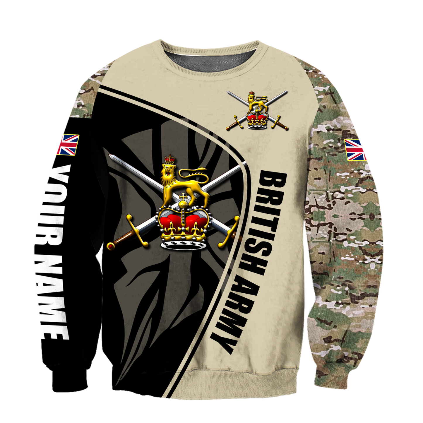 Custom name British Army UK Veteran 3D print shirts