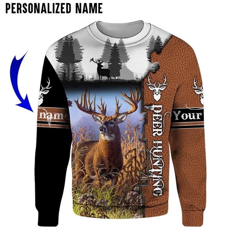 Premium Personalized Name Hunting 3D All Over Printed Unisex Shirts
