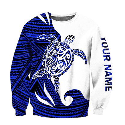 Amazing Polynesian Personalized Name Turtle And Tattoo Premium Unisex Hoodie ML
