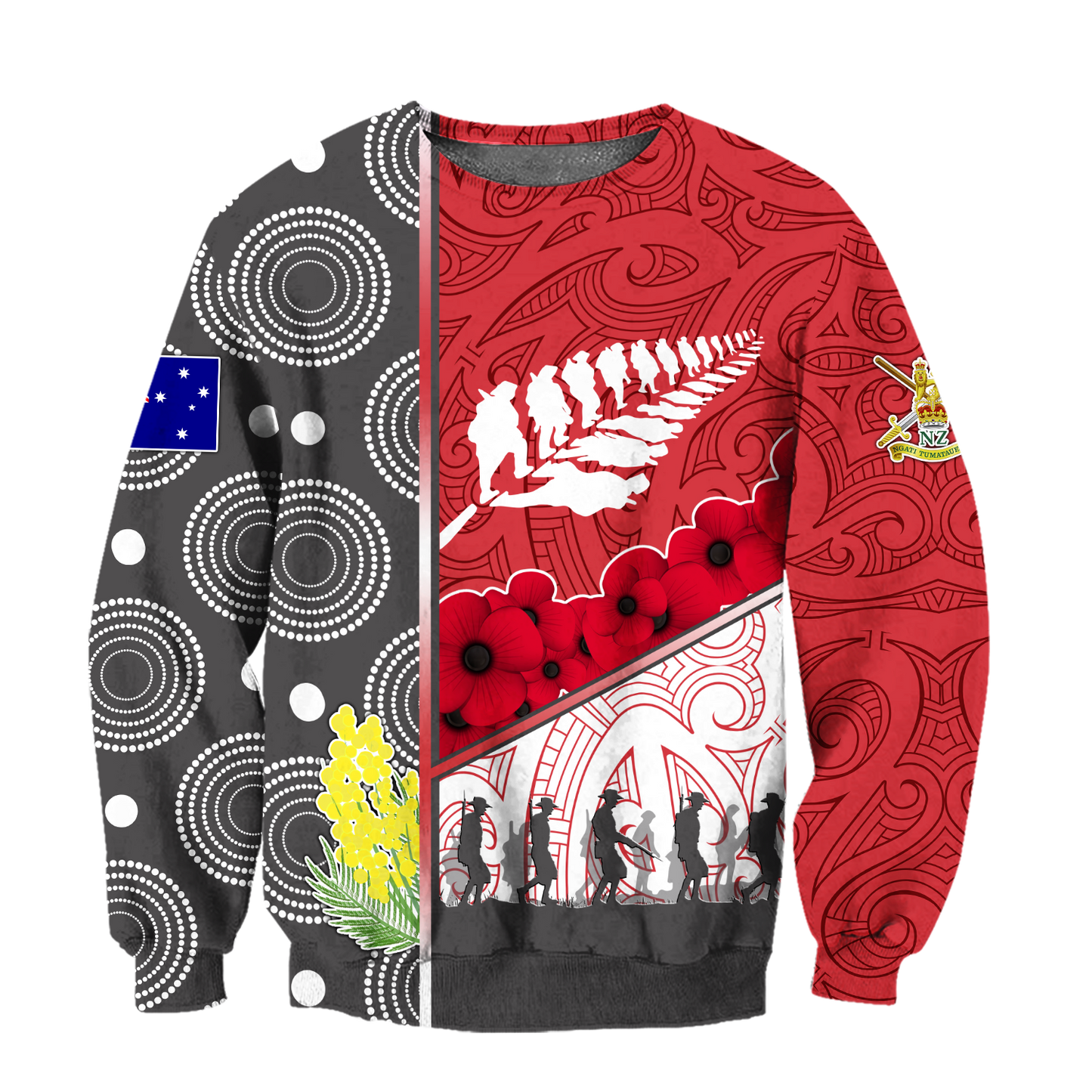 Premium Unisex Hoodie Remember Anzac Day Maori Tattoo ML