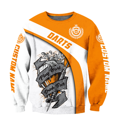 Darts Player No9 Personalized Name 3D Printed Personalized Unisex Hoodie ML