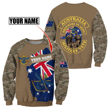 Tmarc Tee Custom name Australia Army Brothers in arms AU 3D print shirts