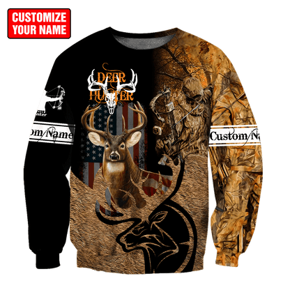 Deer Hunting Personalized Name 3D All Over Printed Shirts