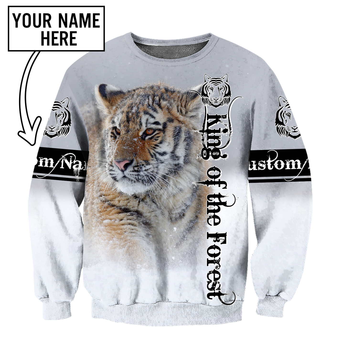 Customize Name Tiger 3D All Over Printed Shirts