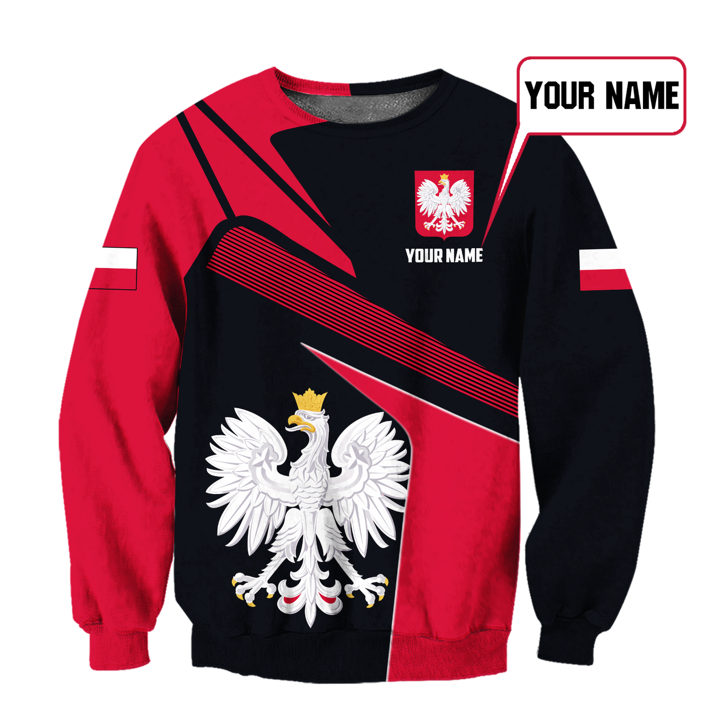 Personalized Polska 3D All Over Printed Unisex Hoodie