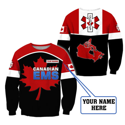 Personalized Name Canadian EMS 3D All Over Printed Unisex Shirts