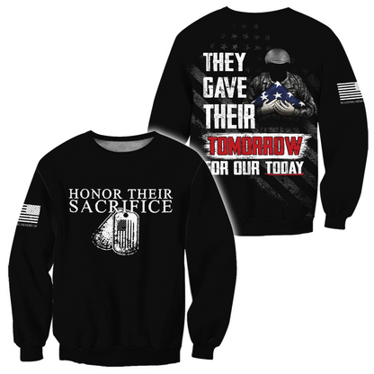 Honor Their Sacrifice Memorial Day 3D All Over Printed Shirts