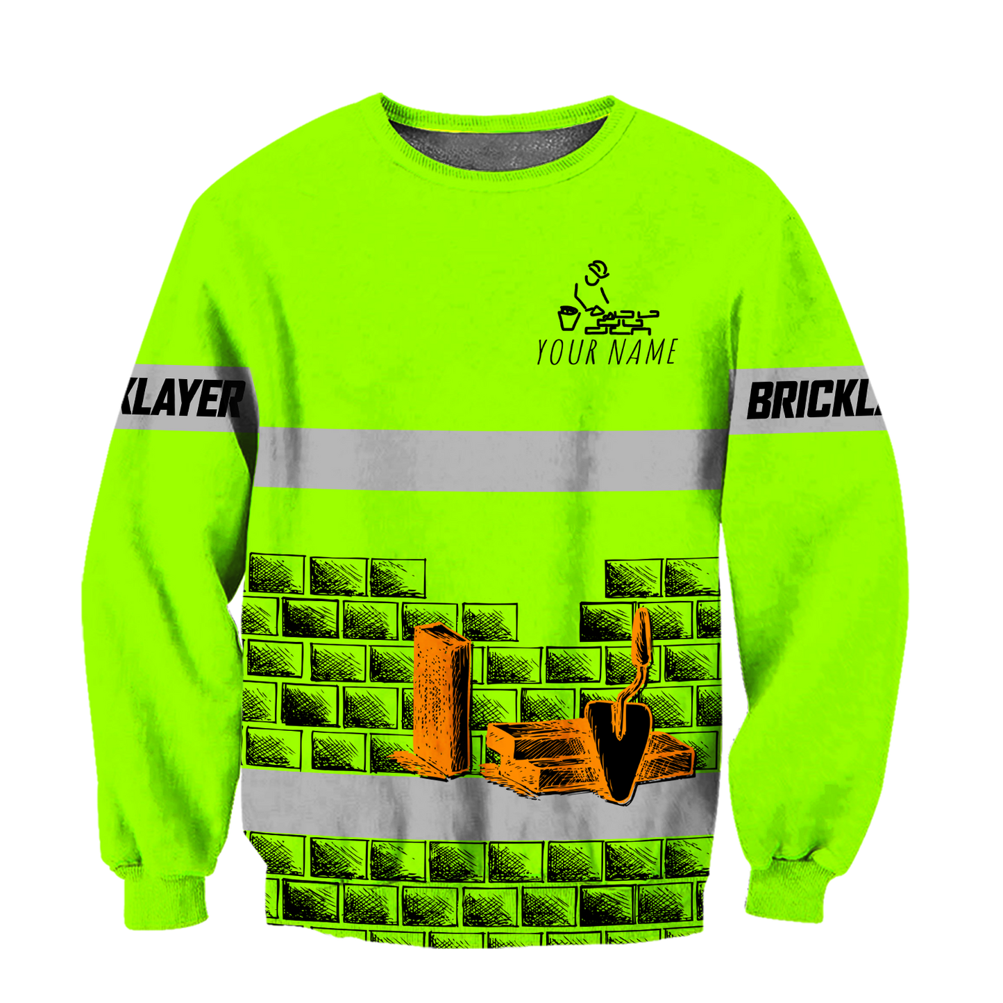 Premium Unisex Hoodie Customize Bricklayer Safety No8 ML