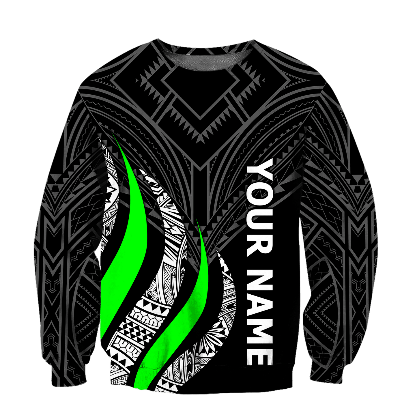 Polynesian Green And Tattoo Unisex Shirts Personalize ML