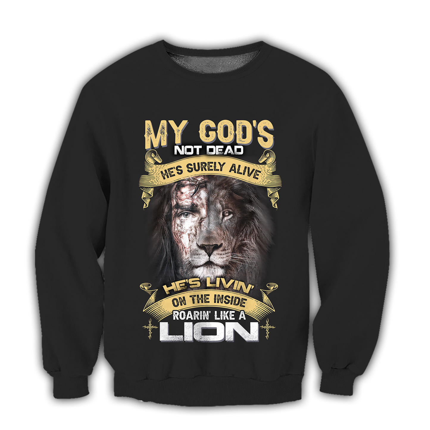 's living on the inside Roarin' like a Lion - T shirt Style for Men Father's Day Gift