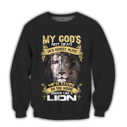 's living on the inside Roarin' like a Lion - T shirt Style for Men Father's Day Gift