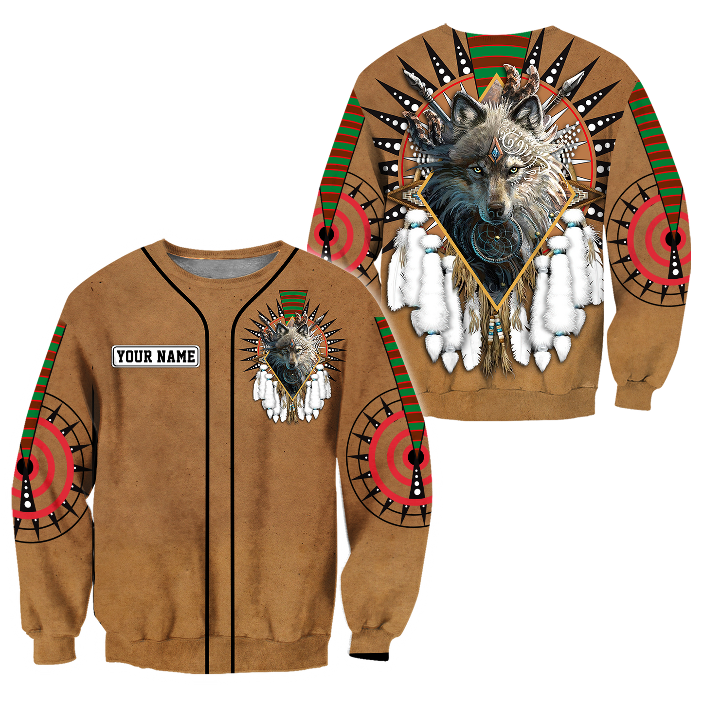 Custom Name Native American3D All Over Printed Unisex Shirts