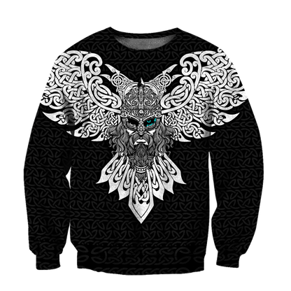 Premium Unisex Hoodie Odin Viking God And Raven ML