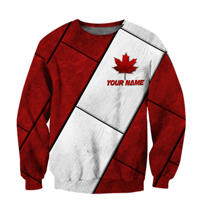 Canada Day No20 Personalized Name Pullover Premium Unisex Hoodie Maple Leaf