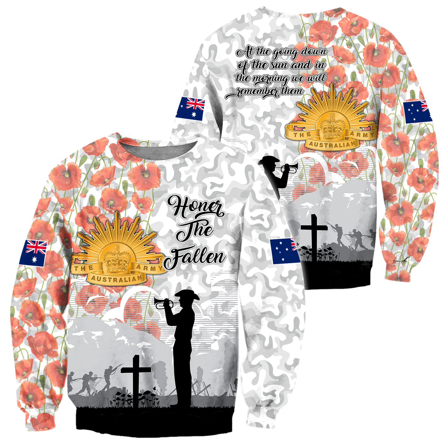 Lest We Forget Anzac Day 3D All Over Printed
