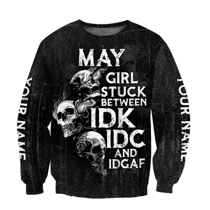 Customize Name Skull Hoodie For Men And Women TNA26042101
