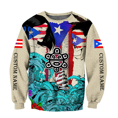 Custom Name Sweet Girls Puerto Rico Hoodie For Men And Women