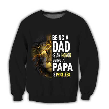 Being a Dad is an Honor Being a Papa is Priceless - T shirt Style for Men Father's Day Gift