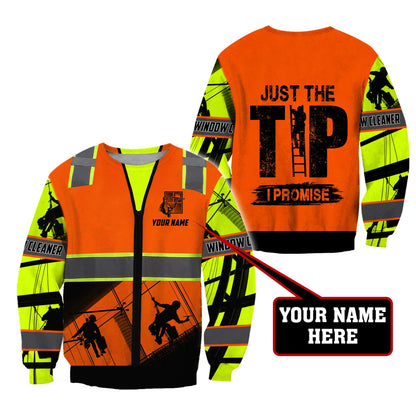 Premium Personalized 3D Printed Window Cleaner Shirts Just The Tip MEI