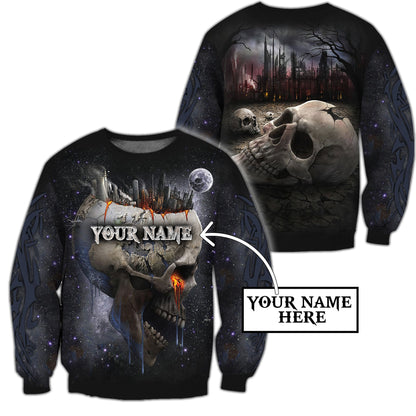 Customize Name Tattoo Skull Hoodie For Men And Women NTN15032104
