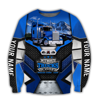 Premium Trucker Personalized Name 3D All Over Printed Unisex Shirts