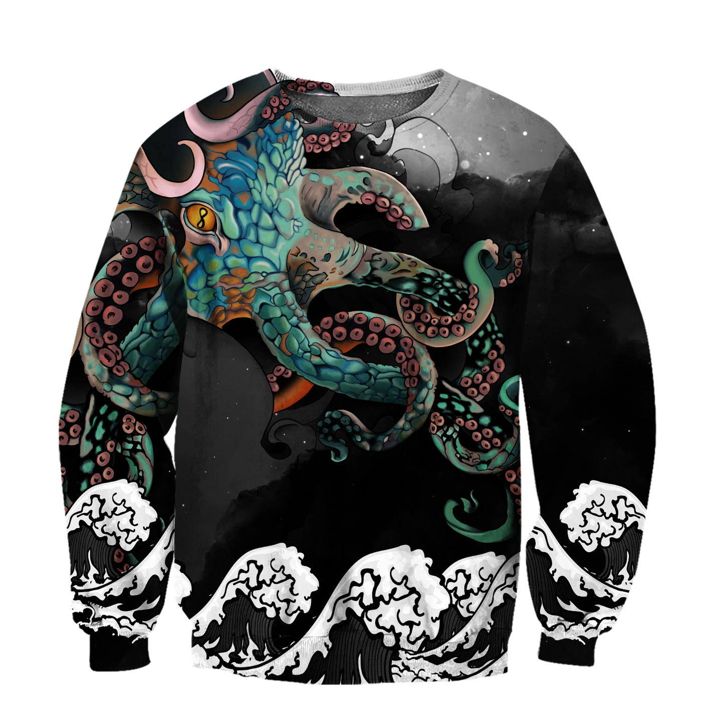 Premium Unisex Hoodie Japanese Octopus Irezumi Style ML
