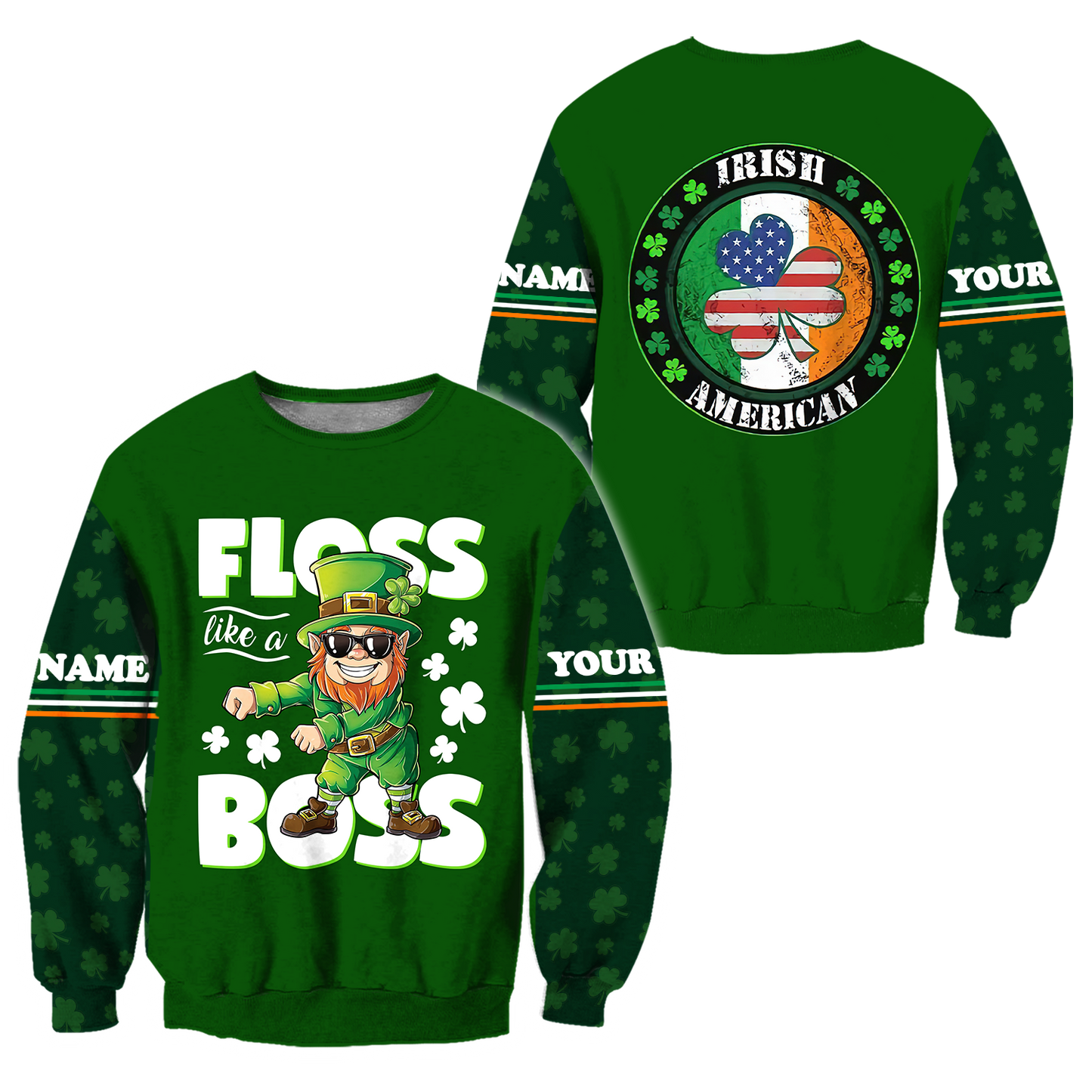 Premium Customize Name Irish Saint Patrick's Day 3D All Over Printed Unisex Shirts