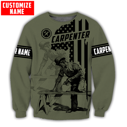 Personalized Name American Carpenter 3D All Over Printed Unisex Shirts Ver 4