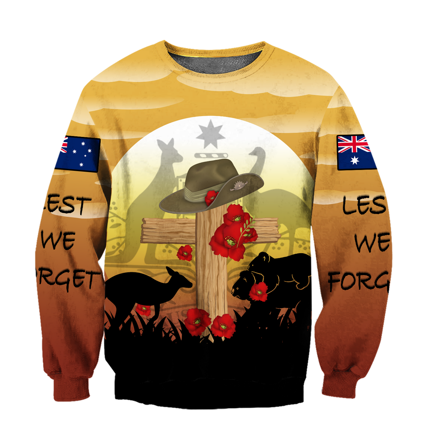 Premium Lest We Forget Anzac Day 3D All Over Printed PL