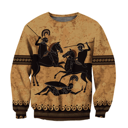 Ancient greece warrior Greek Mythology 3D print shirts