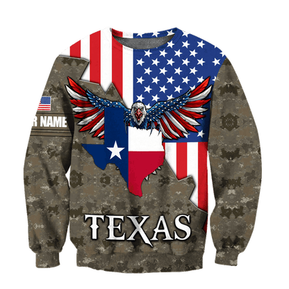 America Texas Personalize Unisex Hoodie ML