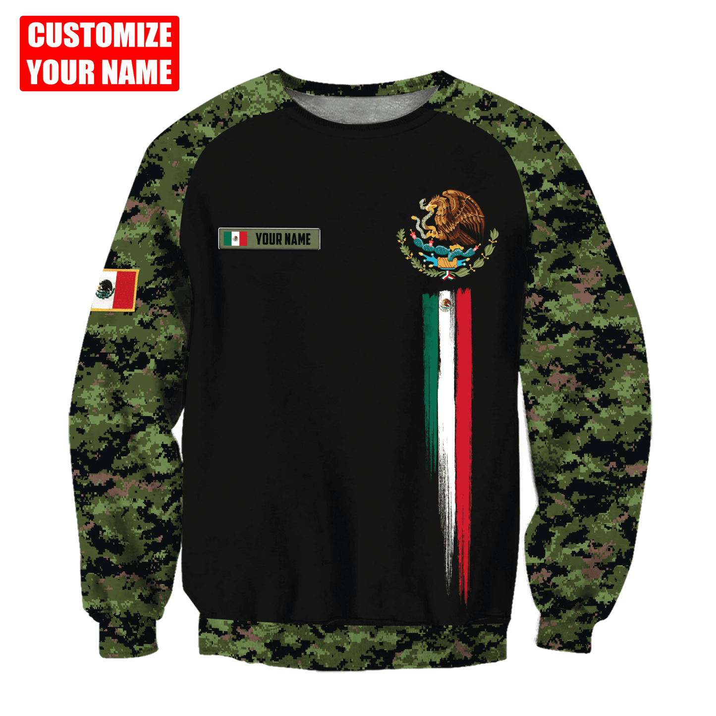 Personalized Name Mexico 3D All Over Printed Unisex Shirts Pi12072108