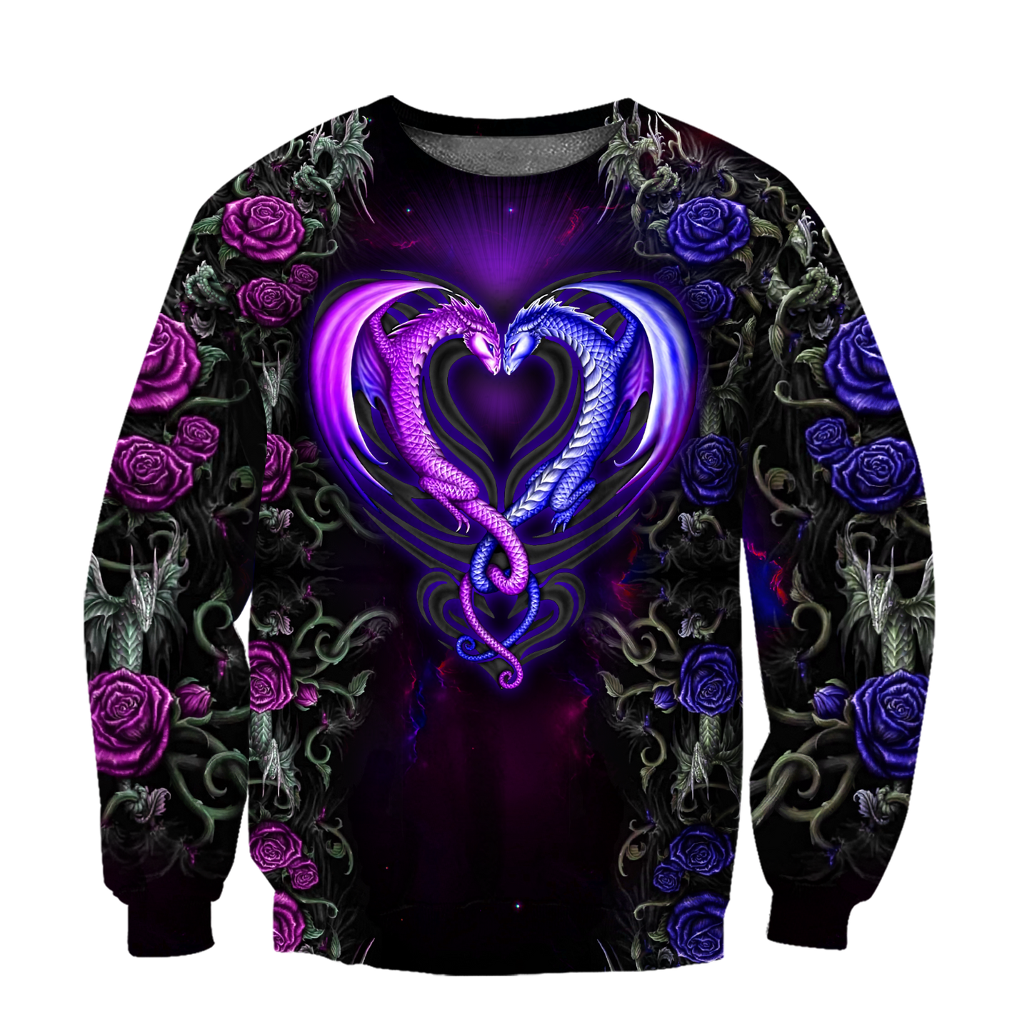 Dragon Beautiful Couples 3D Over Printed Shirt