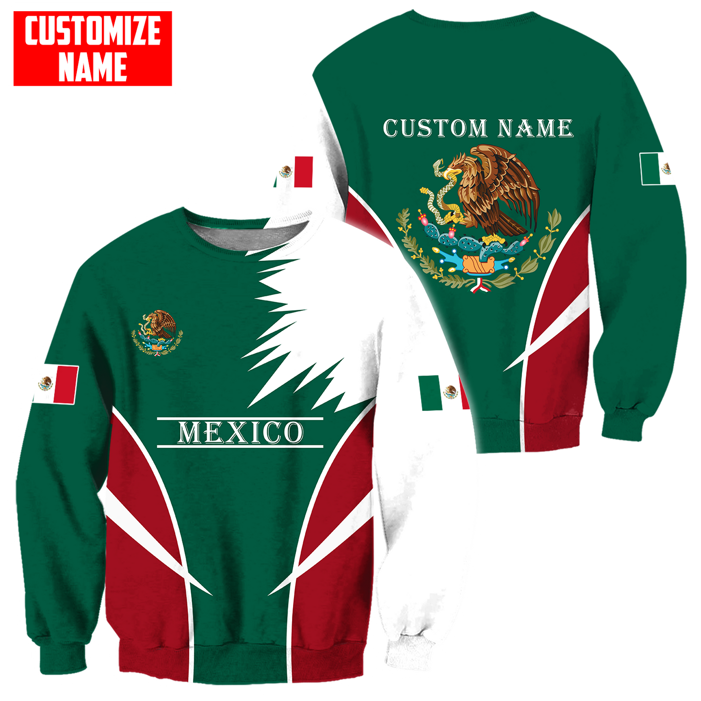 Personalized Name Mexico 3D All Over Printed Unisex Shirts DQB06072101