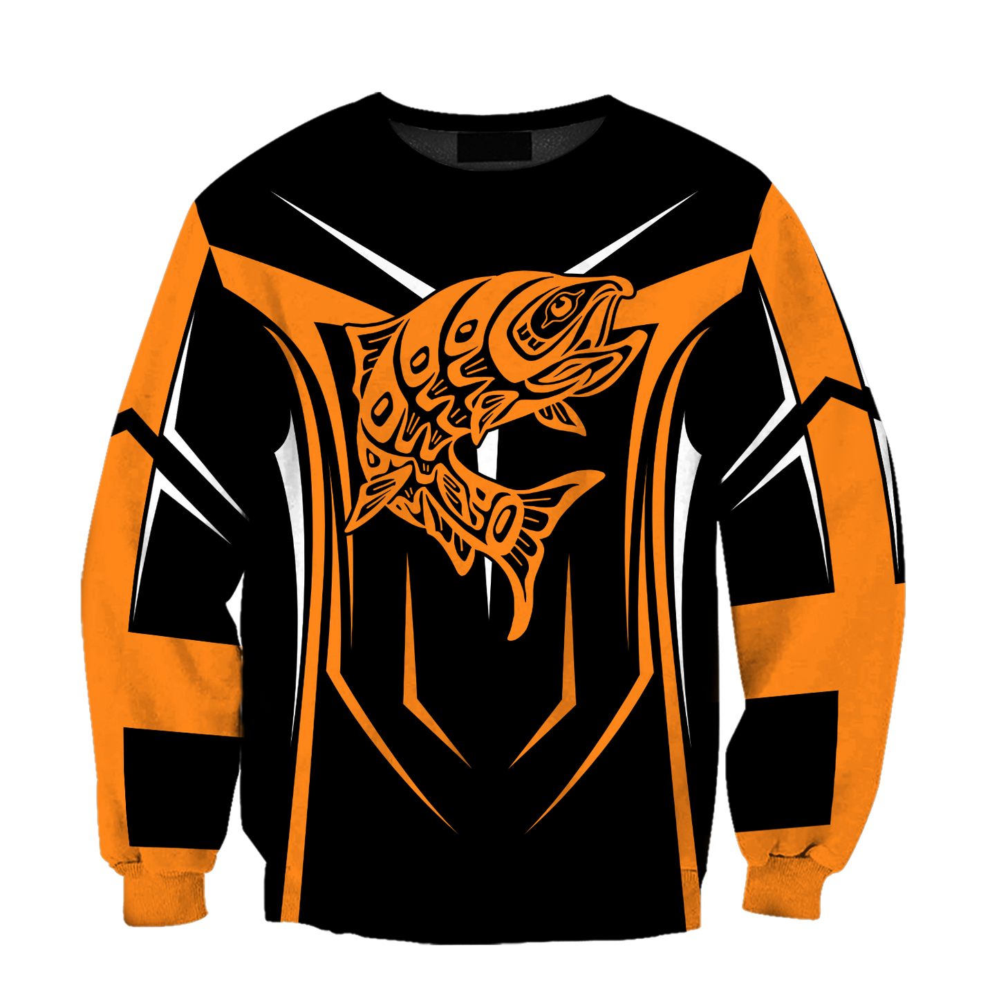 Fishing maori stainless steel fishing hook orange 3d print shirts