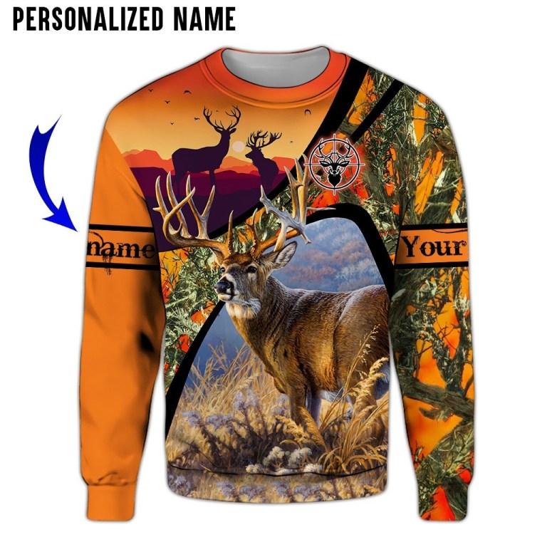 Premium Personalized Name Hunting 3D All Over Printed Unisex Shirts