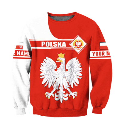 Personalized Polska 3D All Over Printed Unisex Hoodie