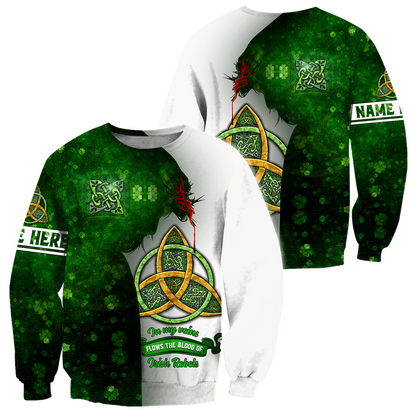 Premium Unisex Hoodie Custom Nam Irish St.Patrick Jesus Irish Rebel In My Vain ML