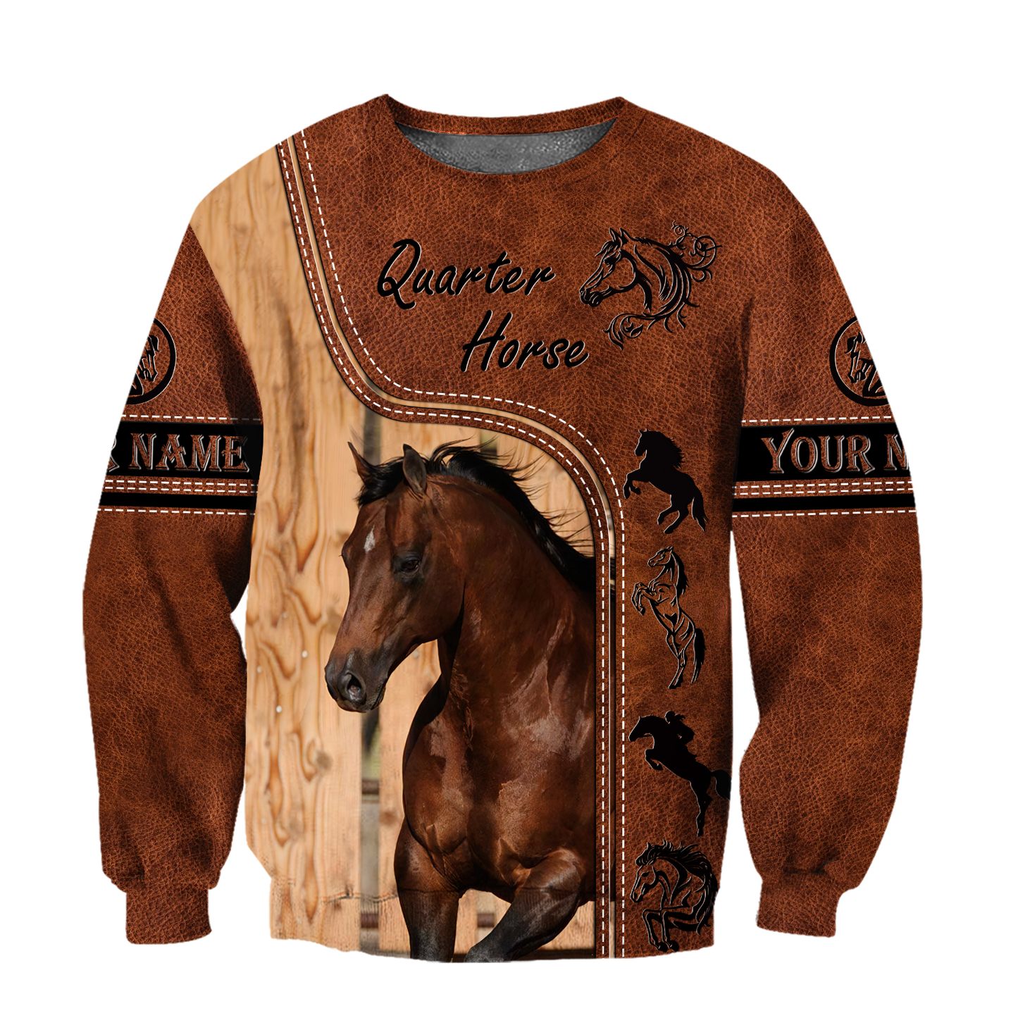 Personalized Name American Quarter Horse 3D All Over Printed Unisex Shirts