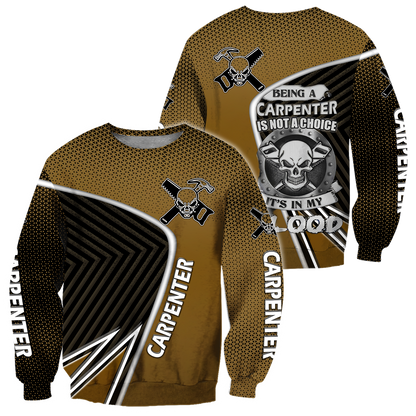 Personalized Name Carpenter 3D All Over Printed Unisex Shirts Being A Carpenter