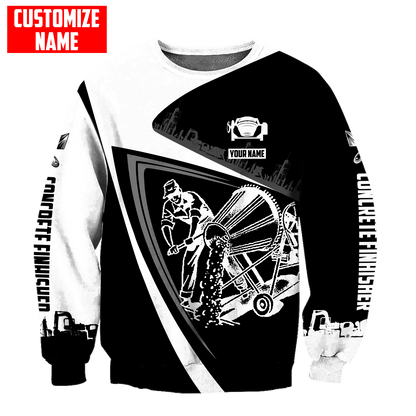 Customized Name Mixer Concrete Finisher 3D All Over Printed Unisex Shirts