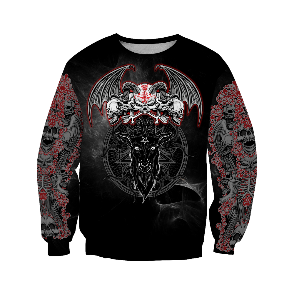 Satanic Skull Symbols Hoodie For Men And Women